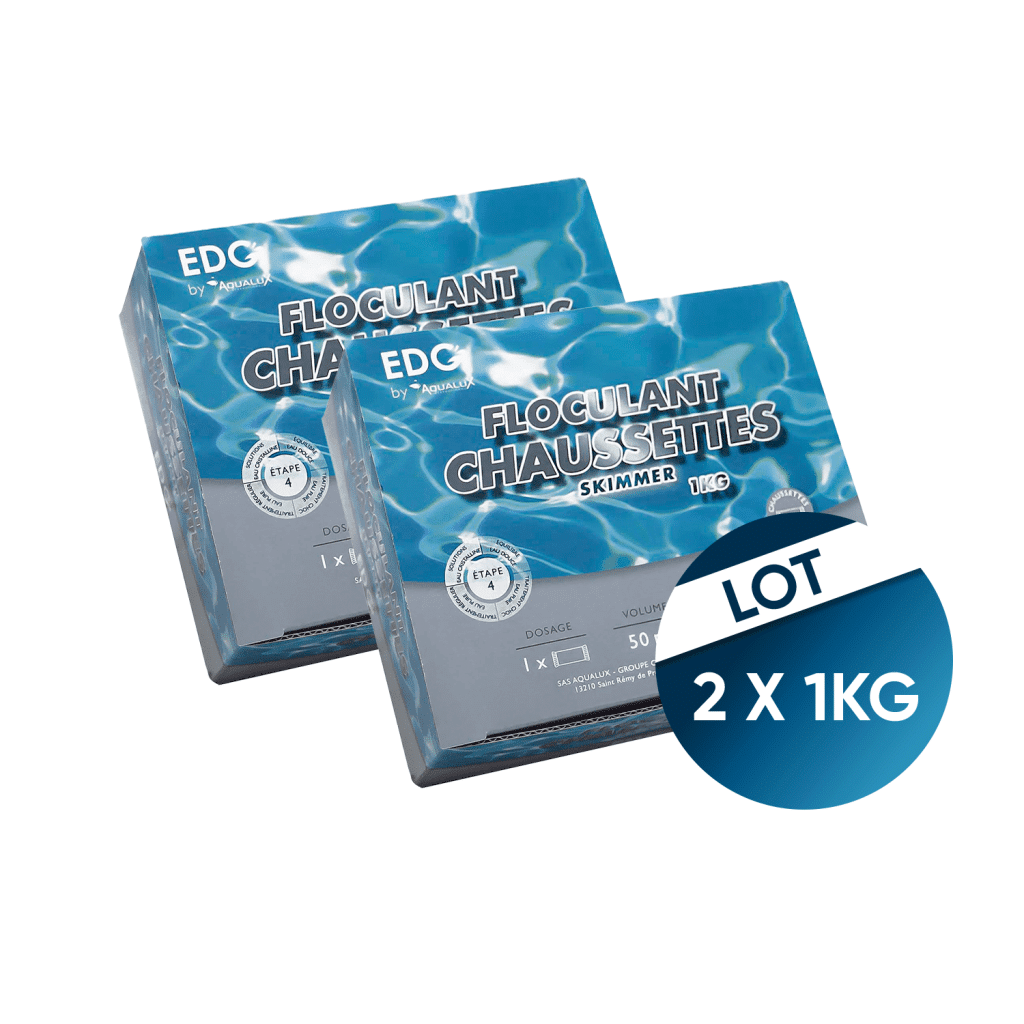 108700 Chaussette Cartouche Floculant Piscine EDG 16 unités 2kg