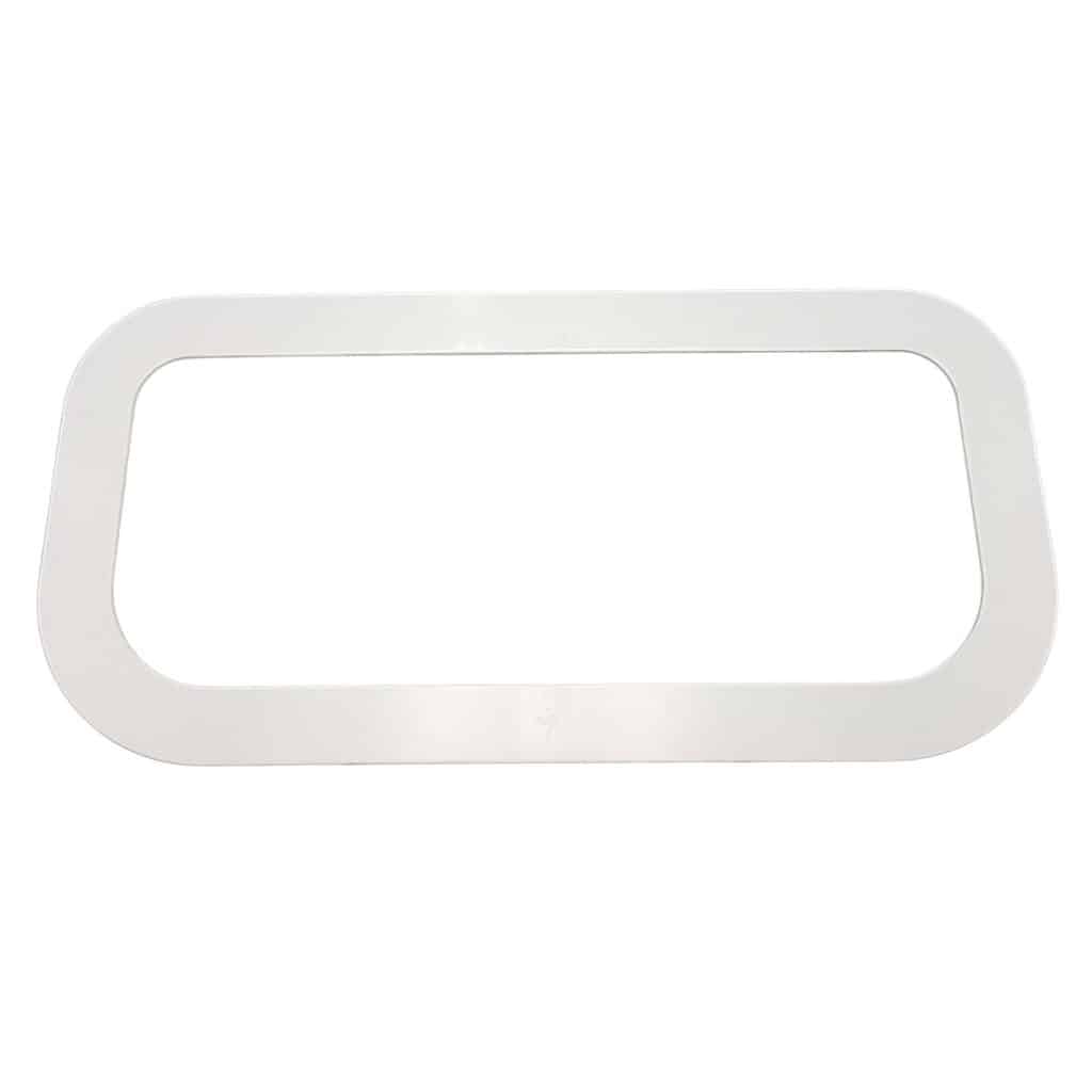 857301 Cache Skimmer Piscine Blanc Béton Rectangle